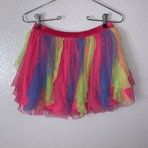 Ugly Dolls colorful rainbow tulle girls 10/12 mini skirt